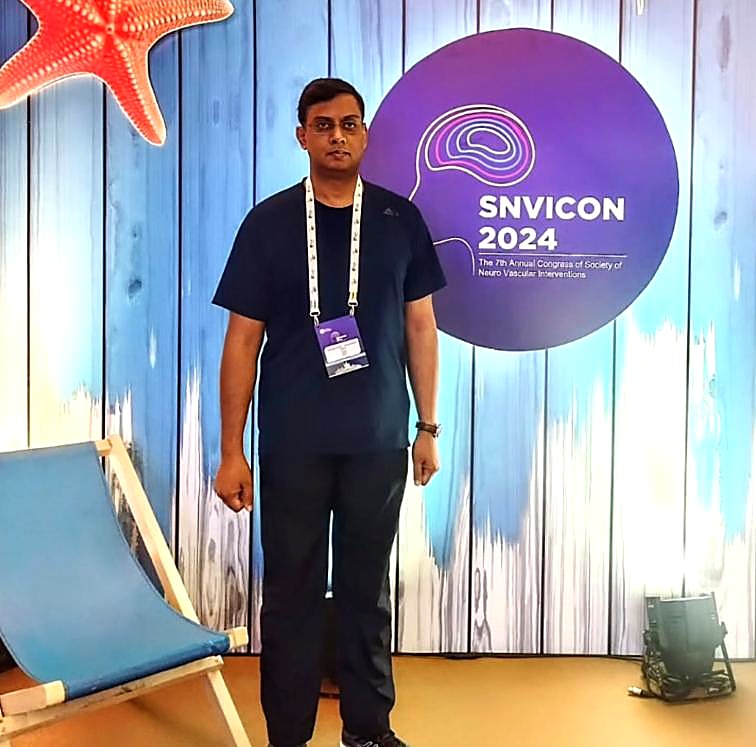 Dr. Navneet Agarwal at SNVICON 2024 — 7th Annual Congress of Society of Neuro Vascular Interventions